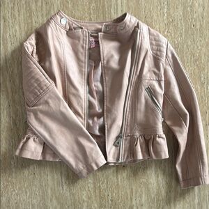 Urban Republic Pink Cropped Jean Jacket with Zipper Closure